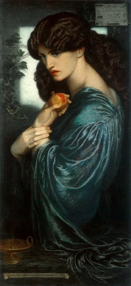 Данте Габриель Росетти. Прозерпина. 1874. Холст, масло. 125,1×61. Галерея Тет, Лондон.