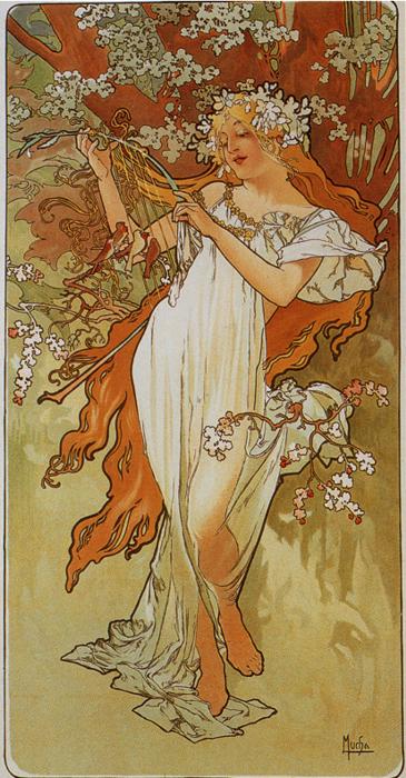 Альфонс Муха. "Времена года. Весна" 1896